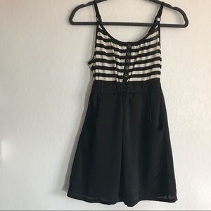 Xhilaration Black & White Stripe Dress